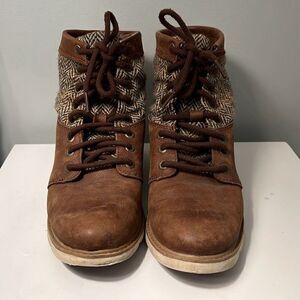 Timberland Women's Brown & Tan Tweed Leather Ankle Boots